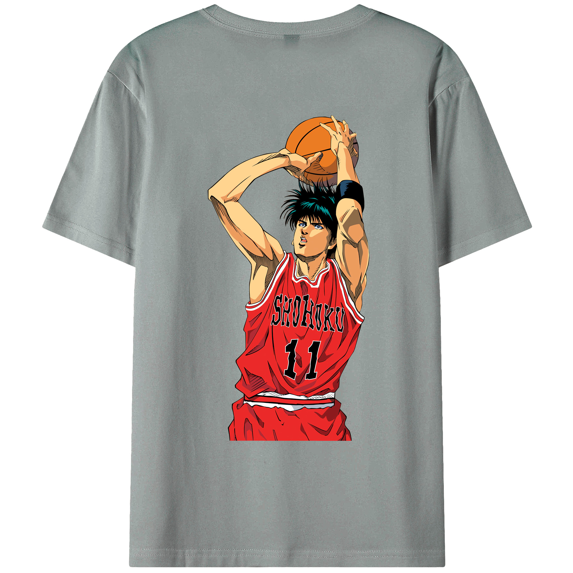 （画像用） SLAM DUNK／スラムダンク 綿100％ メンズ半袖Tシャツ（バックプリント） 通気性